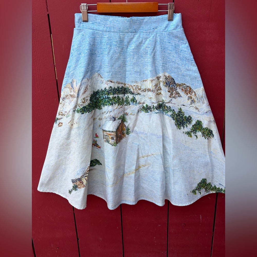 Anthropologie Corey Lynn Calter Wonderland Lodge Scene Skirt